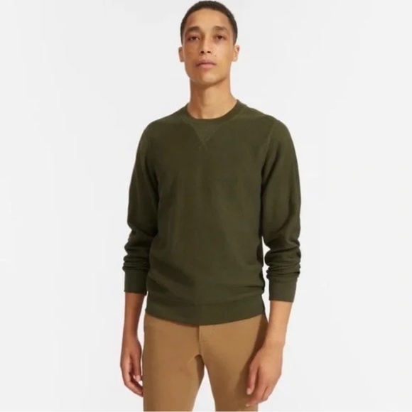 Everlane Other - Everlane Twill Cotton Sweatshirt in Dark Forest